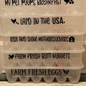 Reusable Egg Cartons with Funny Sayings
