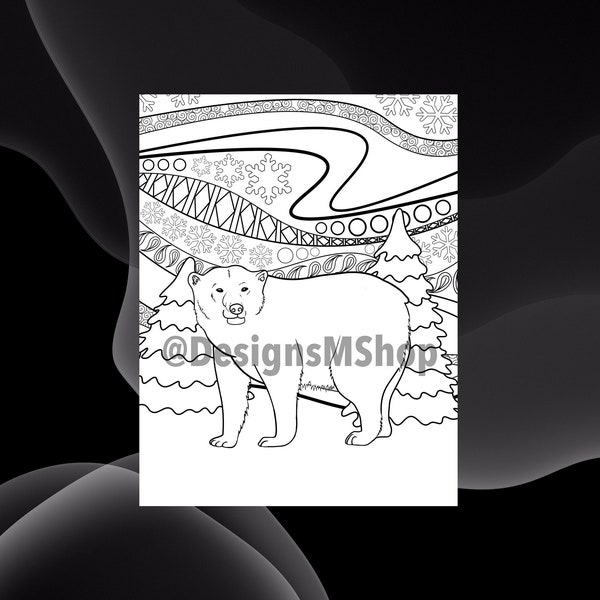 Polar Bear Printable Coloring Page