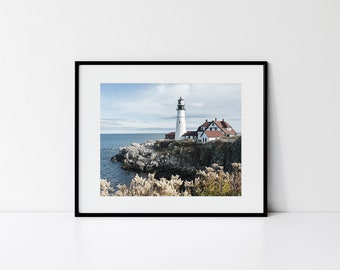 Portland Head Light | Fine Art Photograph | lighthouse, Maine, landscape, seascape, wall art, New England, Cape Elizabeth, ocean, coastal