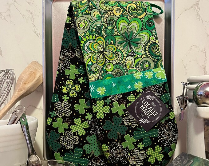st patricks day oven mitt