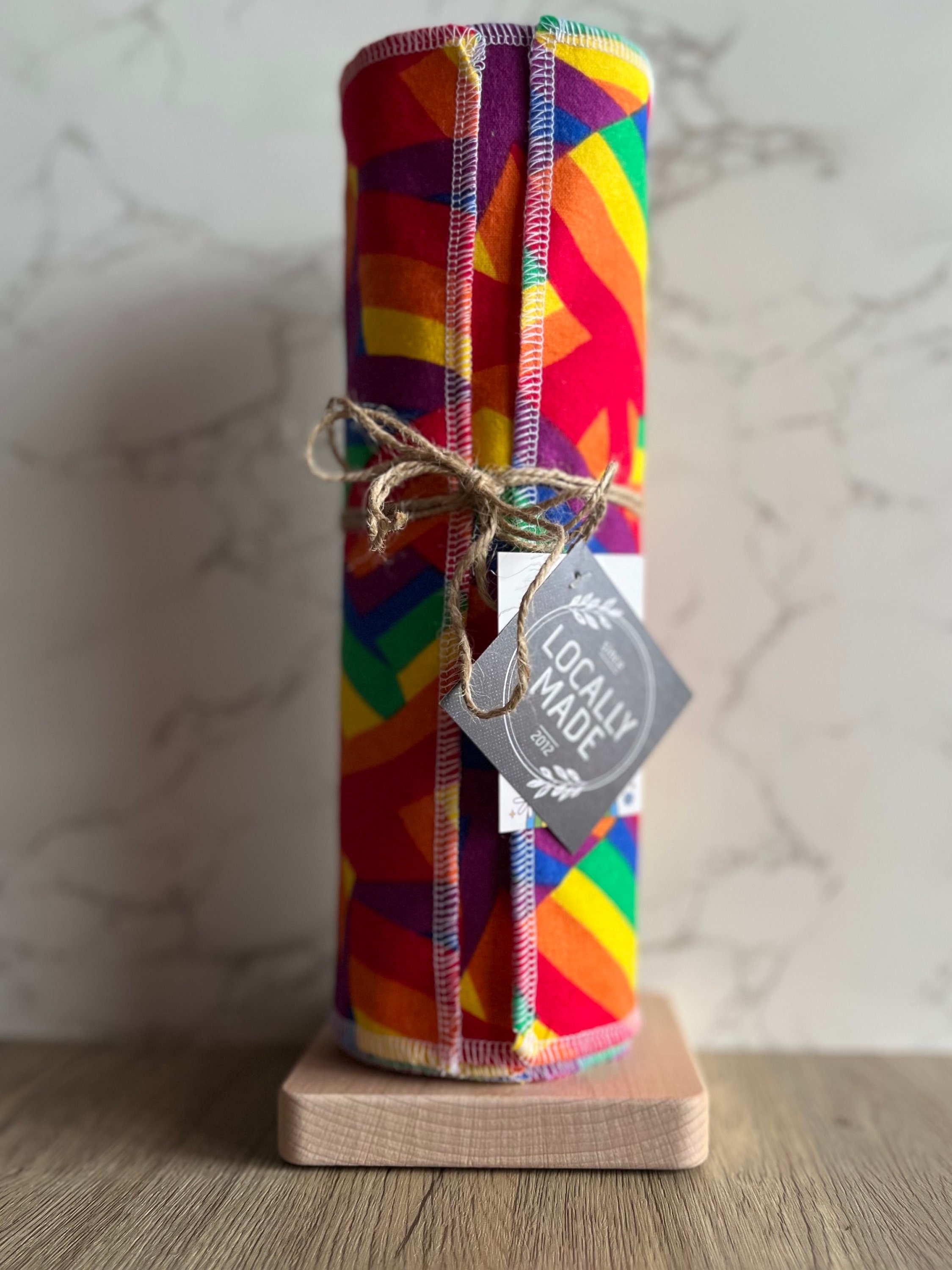 Rainbow Pride Reusable Paperless Towels Roll of 20 With Etsy