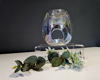 Glass wax melt burner, pearlescent.