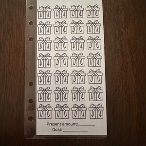 Choose your own birthday/gift savings challenge