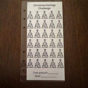 Choose your own Christmas savings challenge