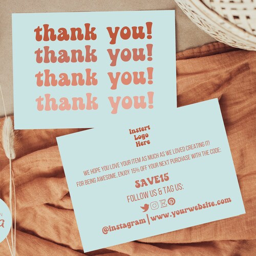 Y2k Theme Small Business Thank You Card Canva Template Y2K - Etsy Ireland