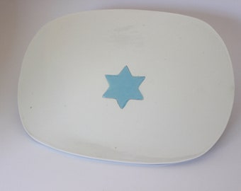 Handmade Shabbat Star of David Platter