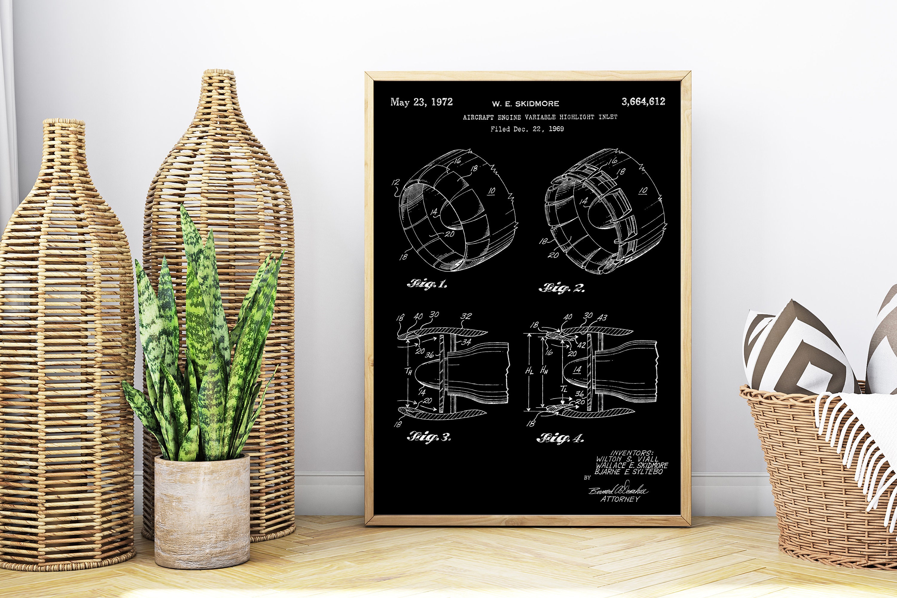 Aircraft Engine Inlet 1969 Patent Art Digital Download - Etsy