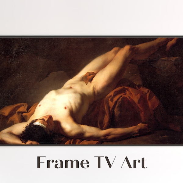 Samsung Frame TV Art 4K | Vintage Nude Painting - Male nude known as Hector | Instant Download | Art for Frame TV 4K