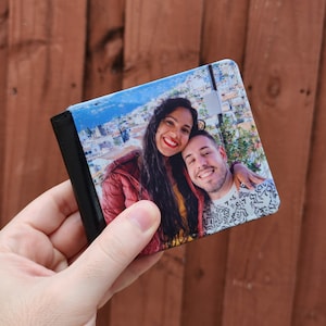 Cartera personalizada con foto, regalo personalizado para el. Regalo para hombre con texto y foto. Billetera personalizada.