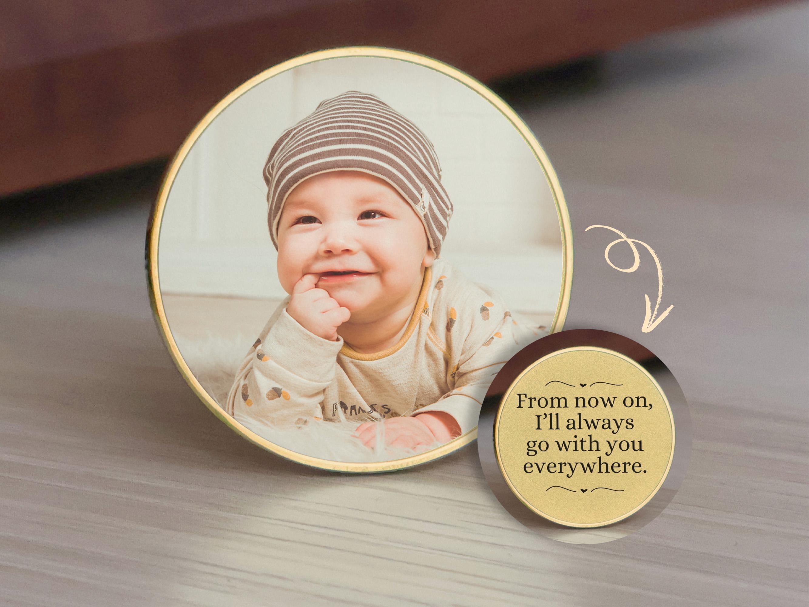 Personalized Photo Coin Keepsake, Custom Pocket Token With Picture ...