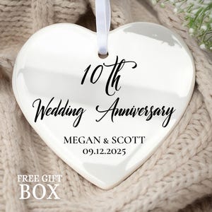 10th Anniversary Gift for Wife, 10th Wedding Anniversary Gift for Husband, Wedding Gift For Her, 10 Anniversary Gift, Anniversary Ornament