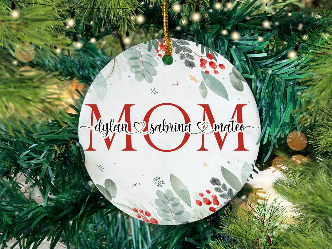 Mom Christmas Ornament, Personalized Christmas Tree Ornaments, Gift for