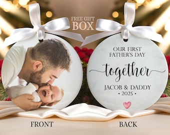 Personalized First Father's Day Photo Ornament: New Dad Gift