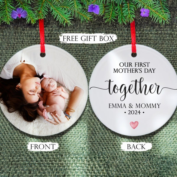 Personalized Firts Mother's Day Together Gifts. First Mother's Day Photo Ornament. New Mom Mother's Day Gifts with picture. Mothers Day Gift