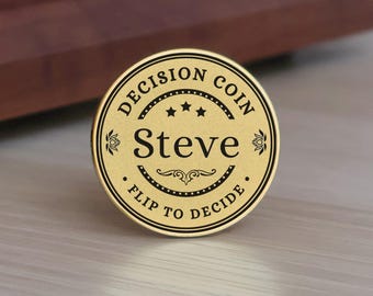 Personalized Couple Decision Coin, Custom Flip Coin Gift