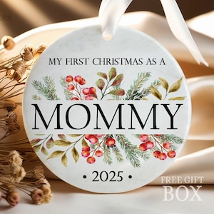 First Christmas as a Mommy Ornament, Personalized Mommy Ornament, Future Mommy Gifts for Christmas. Personalized New Mommy Ornament