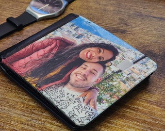 Custom photo wallet, personalized gift for him. Gift for boyfriend, husband, grandpa, uncle. Personalized wallet with picture