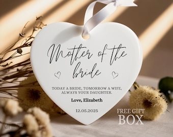 Personalized Mother of the Bride Ornament, Wedding Gift