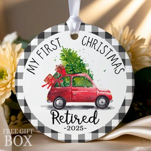 Retirement Christmas Ornament,  First time Retired Gift for Christmas, Retirement Ornament. Personalized Retirement Christmas Ornament