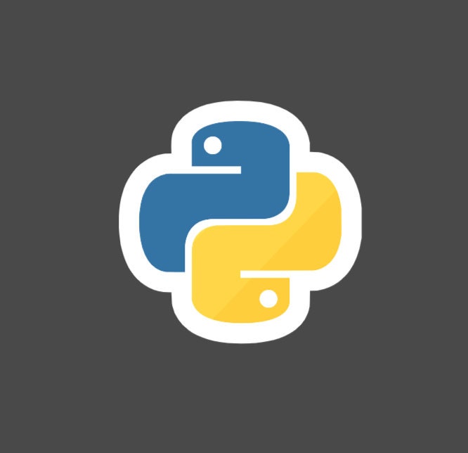 Python Logo Sticker Computer Tablet Phone Coder Vinyl | Etsy