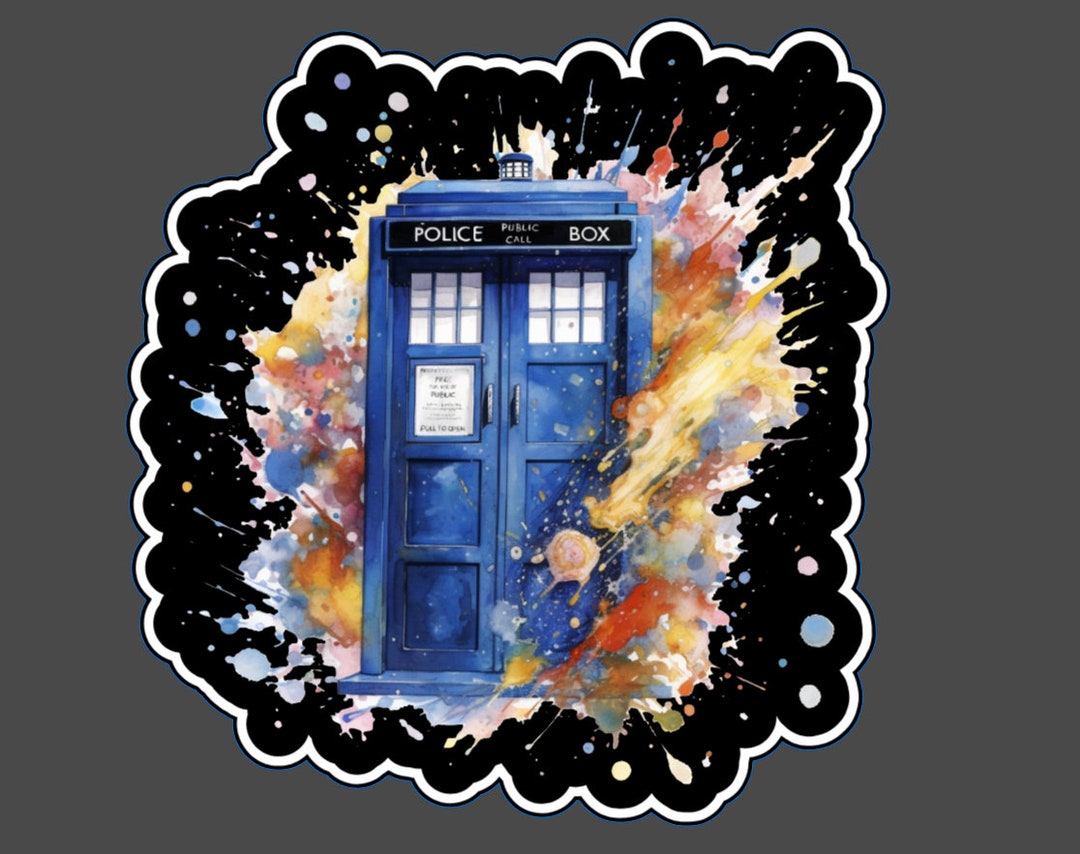 Doctor Who TARDIS Inspired Art, Laptop Skateboard Stickers Computer ...