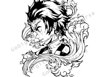 Anime Character - SVG, PNG, and PDF