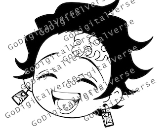 Anime Character - SVG, PNG, and PDF