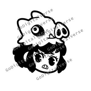 Anime Character - SVG, PNG, and PDF
