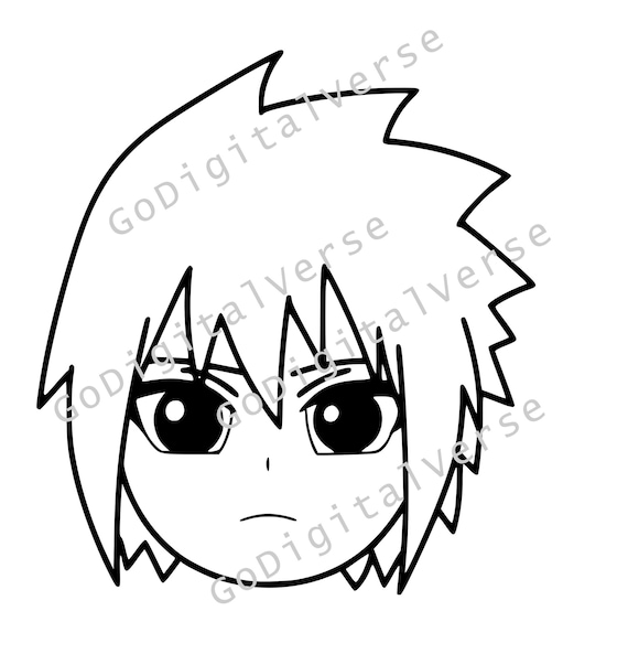 Anime Character PNG and PDF (Instant Download) 