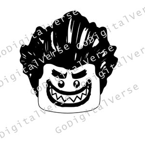 Joker Brick Head - SVG, PNG und PDF Cricut