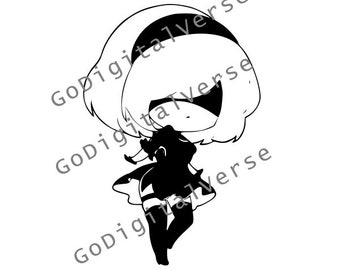 Anime-Charakter - SVG, PNG und PDF