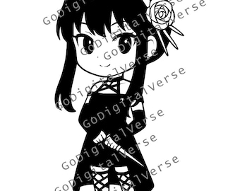 Anime character - SVG, PNG, and PDF