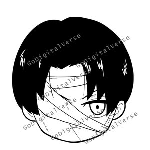 Anime character - SVG, PNG, and PDF