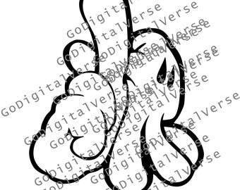 Mouse Hand La - SVG, PNG, and PDF