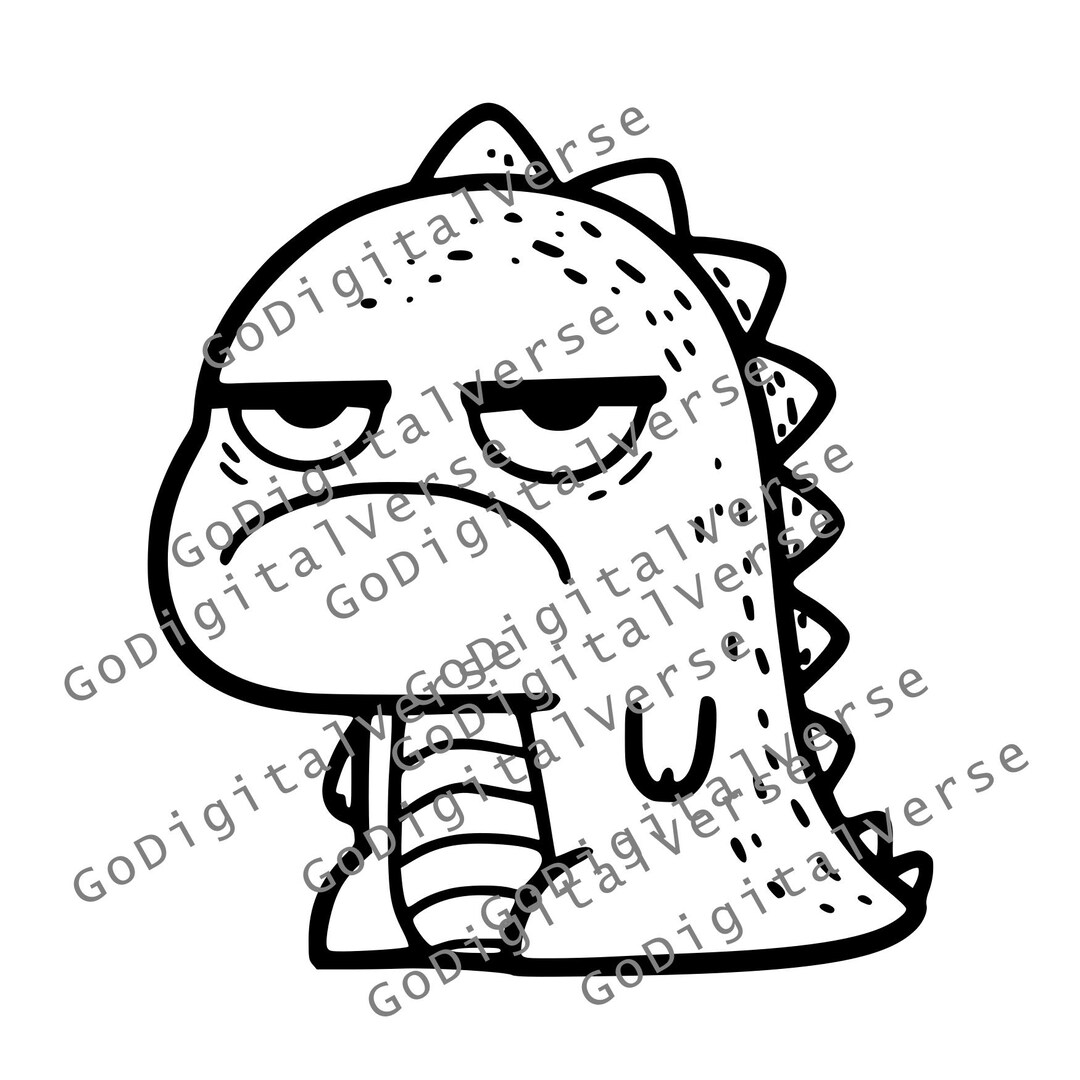 Angry Dino - SVG, PNG, and PDF - Etsy