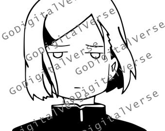Anime-Charakter - SVG, PNG und PDF