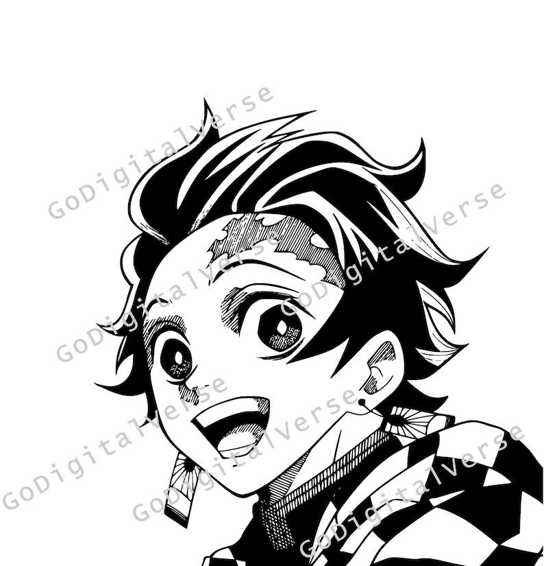 Anime Character - PNG and PDF image 1