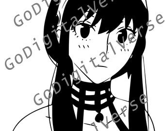 Anime character - SVG, PNG, and PDF