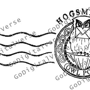 Sello vintage de búho de HP: SVG, PNG y PDF
