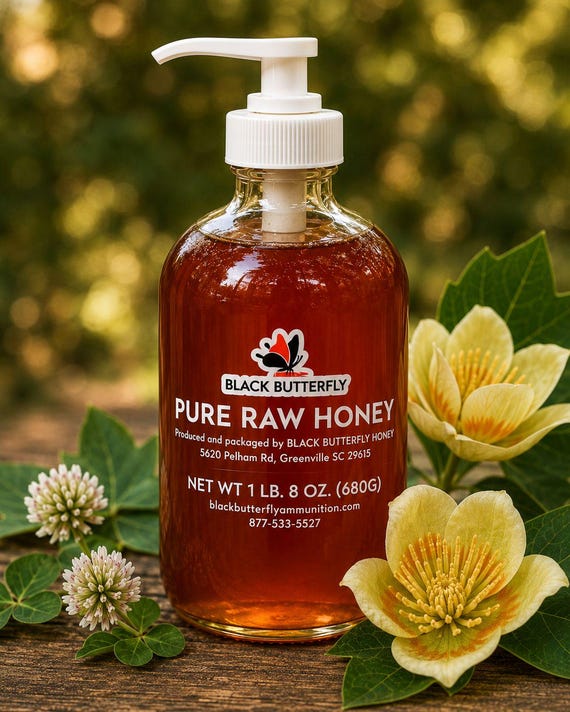 Spring Wildflower Honey, Pure, Raw from South Carolina (1 lb 8 oz)