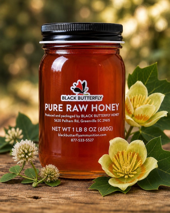 Spring Wildflower Honey, Pure, Raw from South Carolina  (1 lb 8 oz)