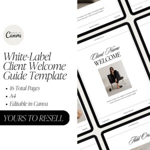White Label Canva Template | PLR Template | Private Label Client Welcome Guide | Proposal Template for Canva | PLR Canva | Business PLR