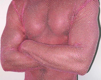 Pink Fishnet Shirt - Etsy Australia