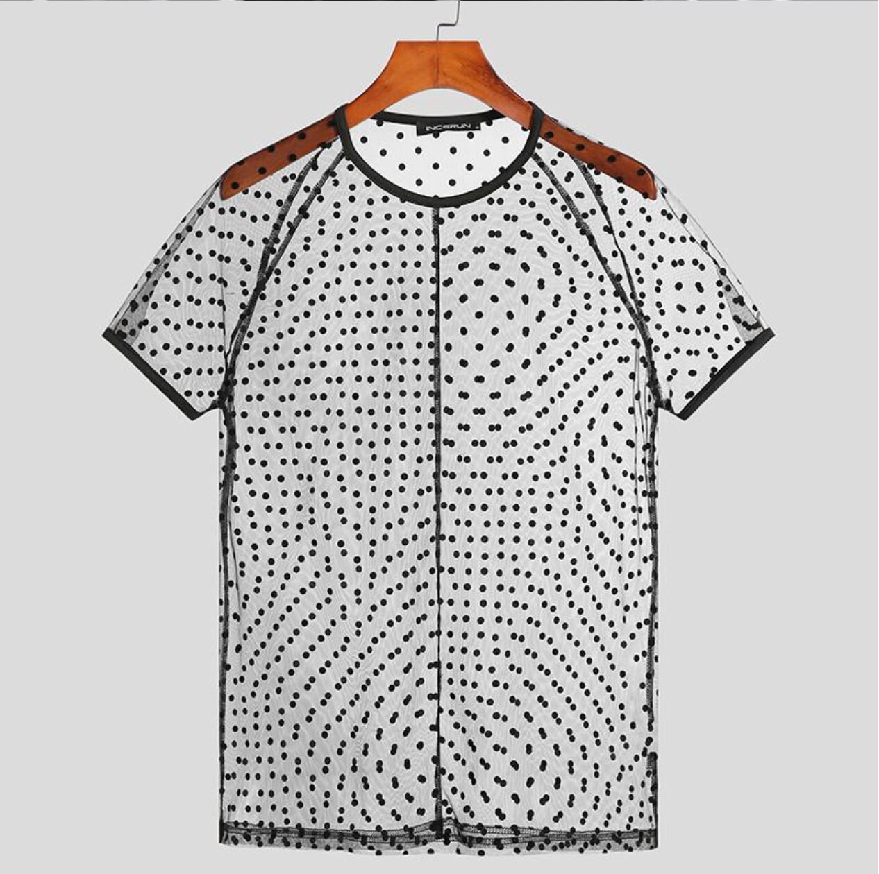 Mens Sexy Polka Dot Sheer Shirt Sexy See Through Shirt Gay Etsy