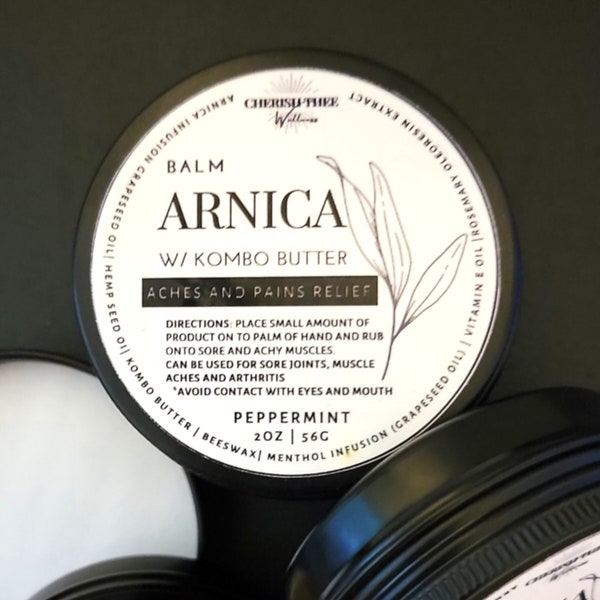 ARNICA BALM | 100% NATURAL Pain Relief Balm | Rare Kombo Butter | Arnica