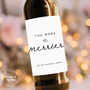 Pregnancy announcement christmas, Wine label custom, Pregnancy wine label, Pregnancy announcement wine label, Digital download, New baby