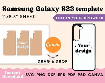 Phone Case Template, Samsung S23 phone case template for sublimation, Samsung sublimation template, Samsung template, Samsung S23 case SVG
