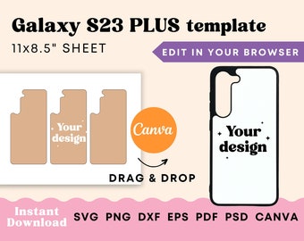 Phone Case Template, Samsung S23 Plus phone case template for sublimation, Samsung sublimation template, Samsung template Samsung S23 Plus