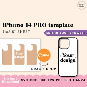 Iphone 14 Pro template, Phone case template, iPhone sublimation template, Iphone 14 SVG, iPhone 14 phone case sublimation template