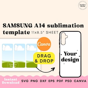 Telefoonhoesje sjabloon, Samsung A14 telefoonhoesje sublimatie sjabloon, Samsung sublimatie, Samsung sjabloon downloaden, Samsung A14 hoesje SVG